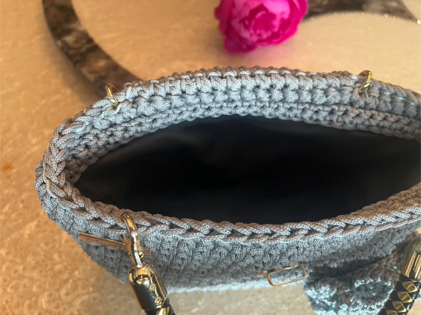 Handmade Crochet Bag - Grey image indicator(3)