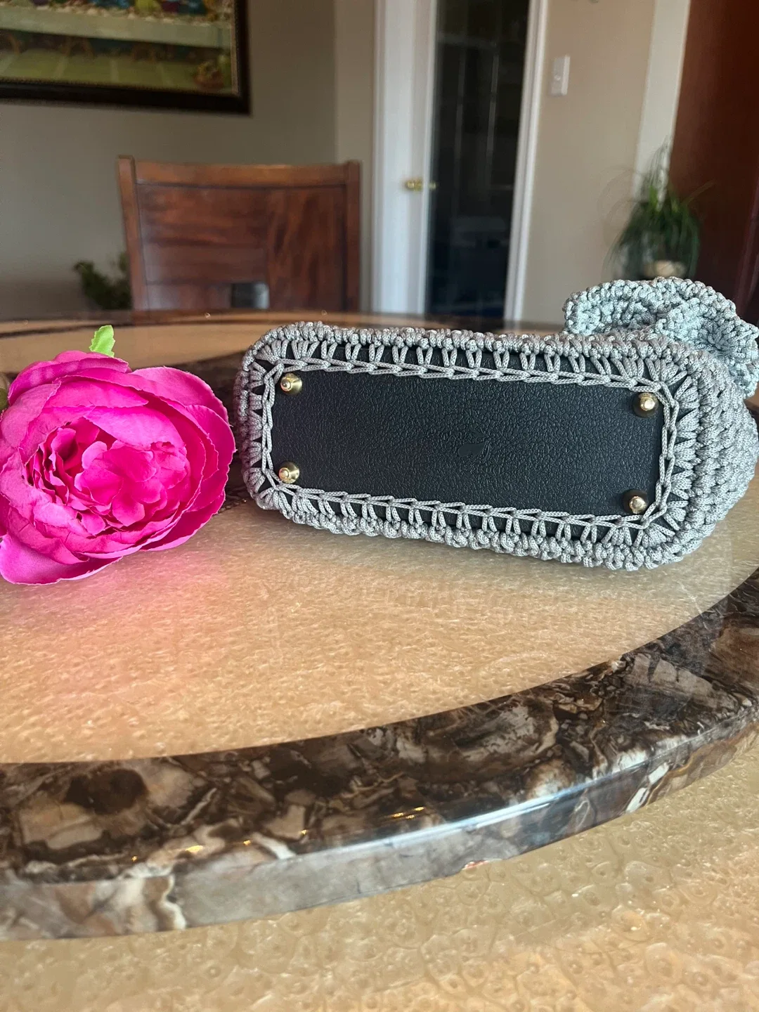 Handmade Crochet Bag - Grey image indicator(2)