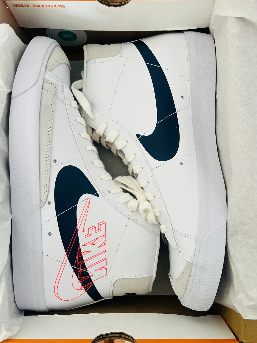 Nike Blazer Mid '77 White/Midnight Navy - Size 12.5 - photo 2