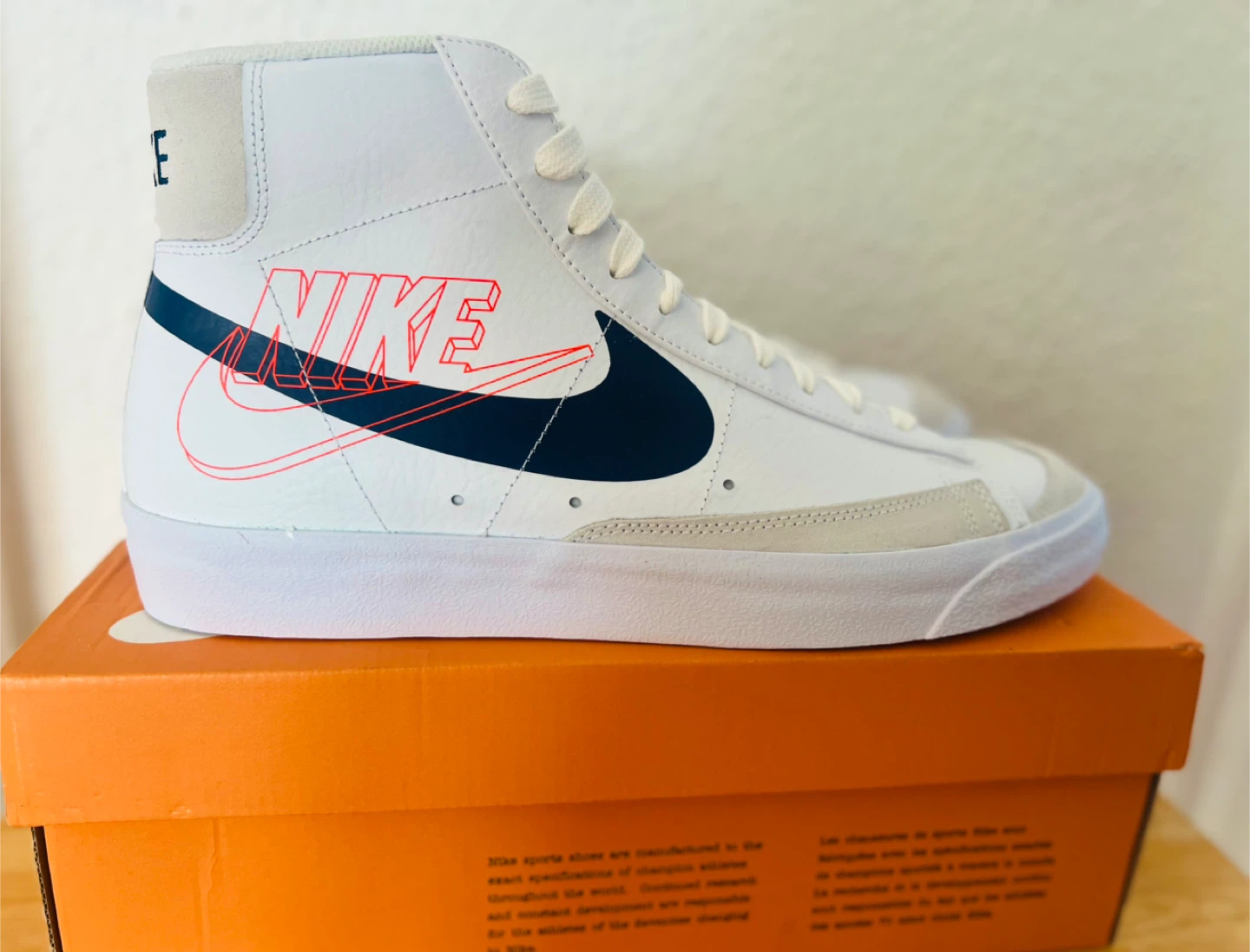 Nike Blazer Mid '77 White/Midnight Navy - Size 12.5