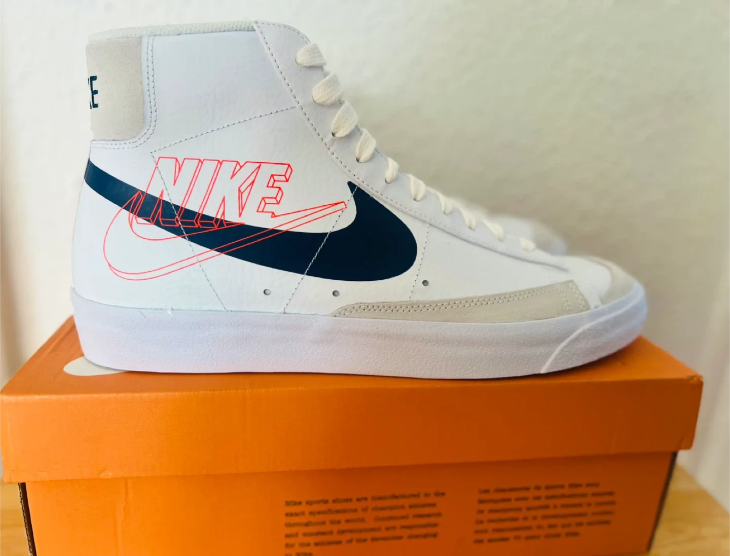 Nike Blazer Mid '77 White/Midnight Navy - Size 12.5