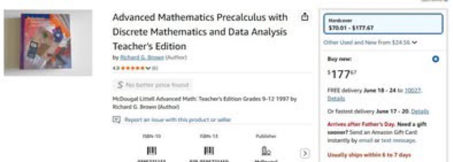Advanced Mathematics Precalculus Teacher's Edition