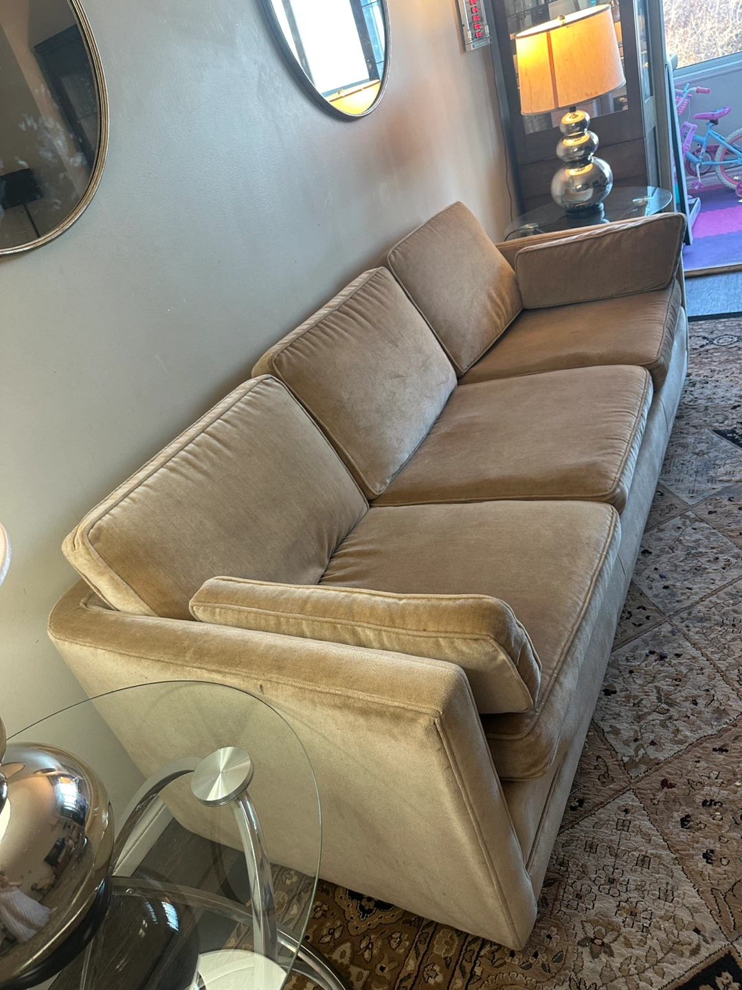 Beige 3-Seat Sofa