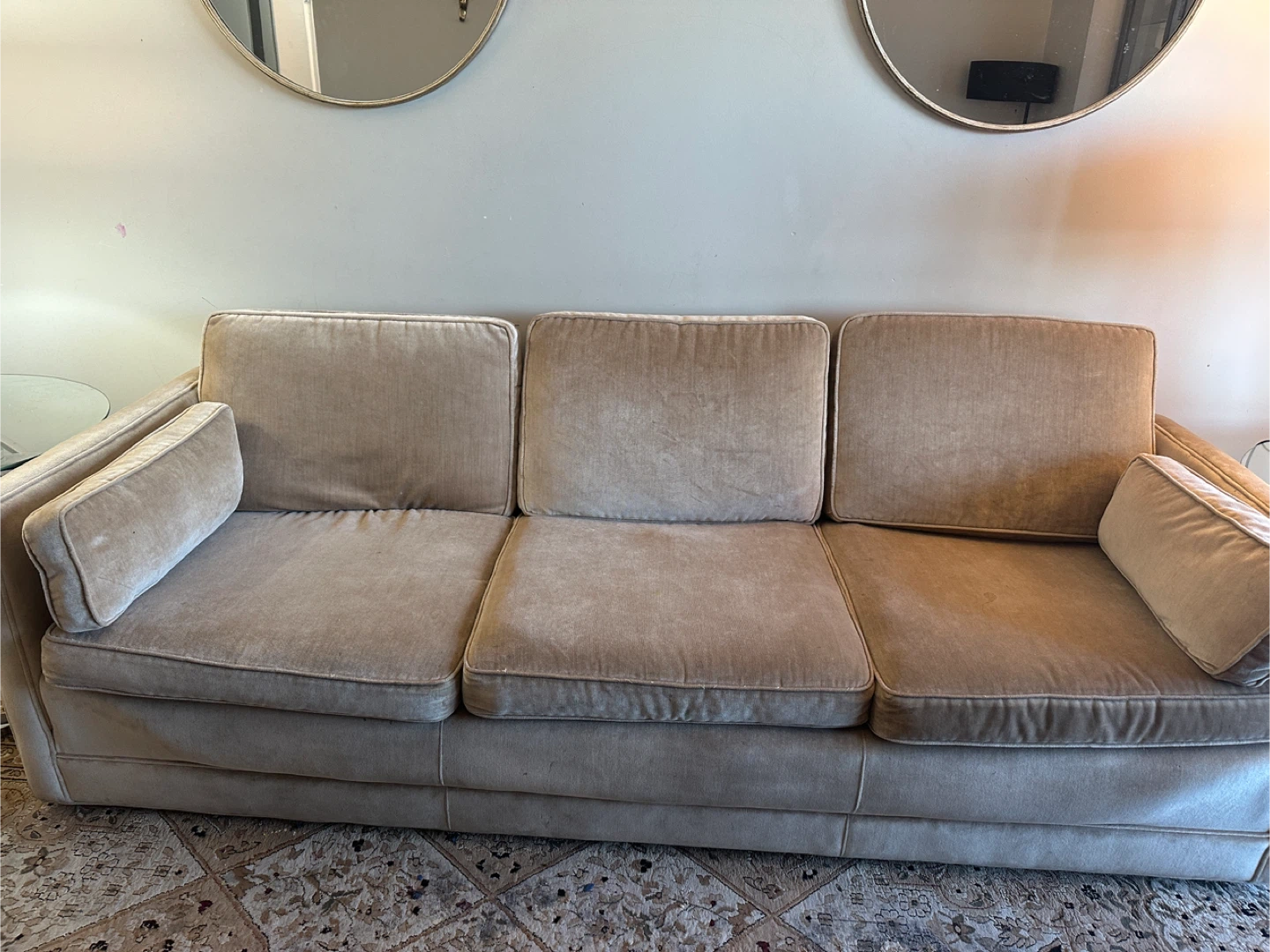 Beige 3-Seat Sofa - photo 2