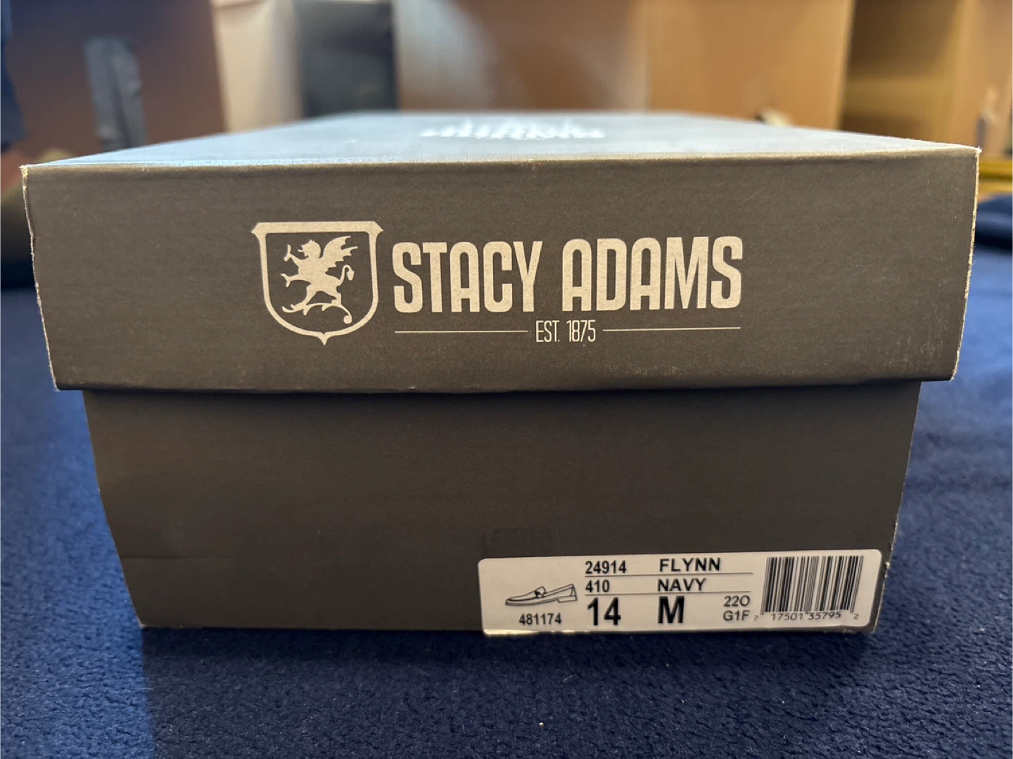 Stacy Adams Flynn Navy Blue Loafers - Size 14M - photo 2