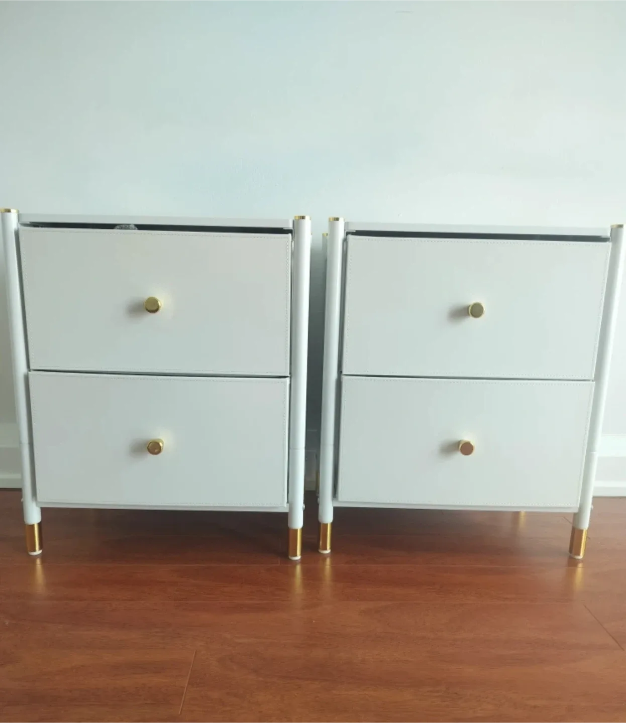 White 2-Drawer Nightstands - Set of Two