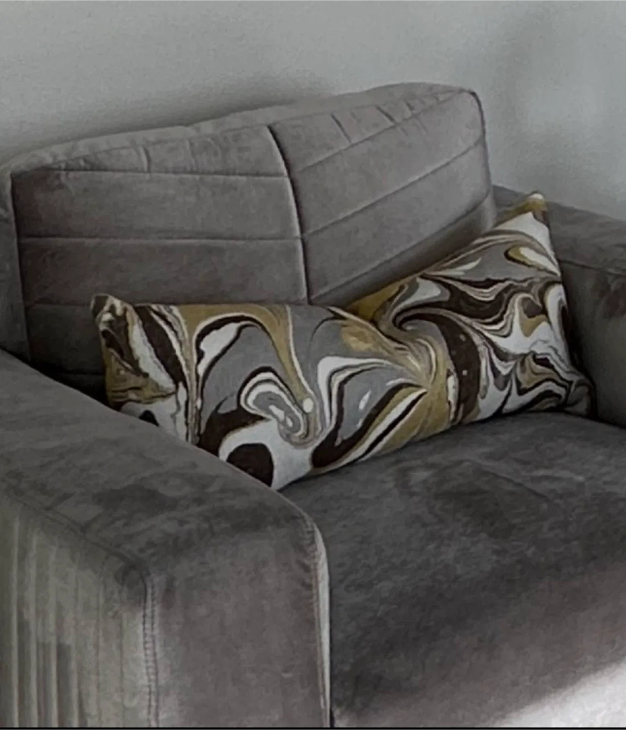 Grey Velvet Sofa & Armchairs Set image indicator(6)