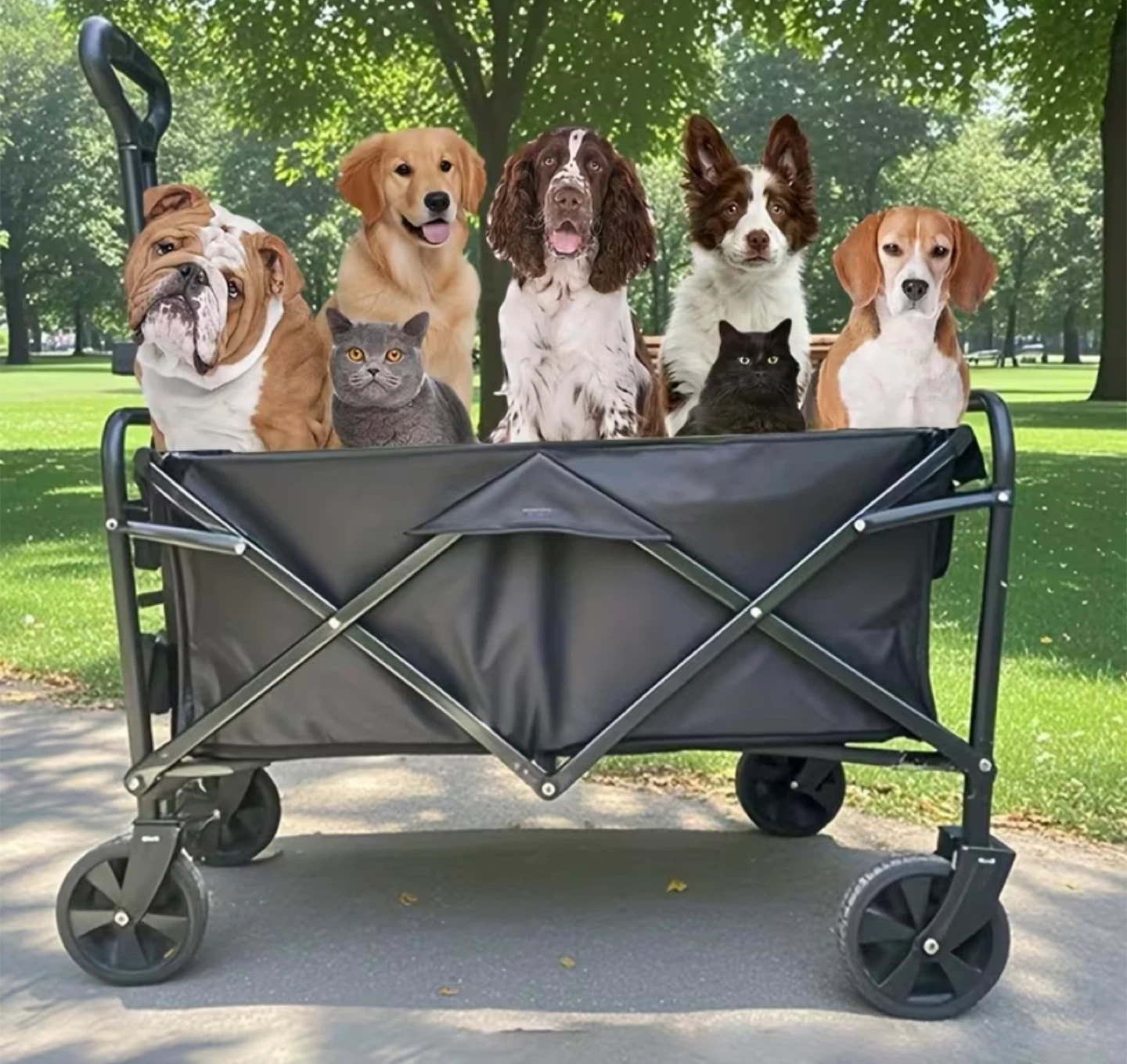 Folding Wagon Cart - 100L Capacity - photo 4