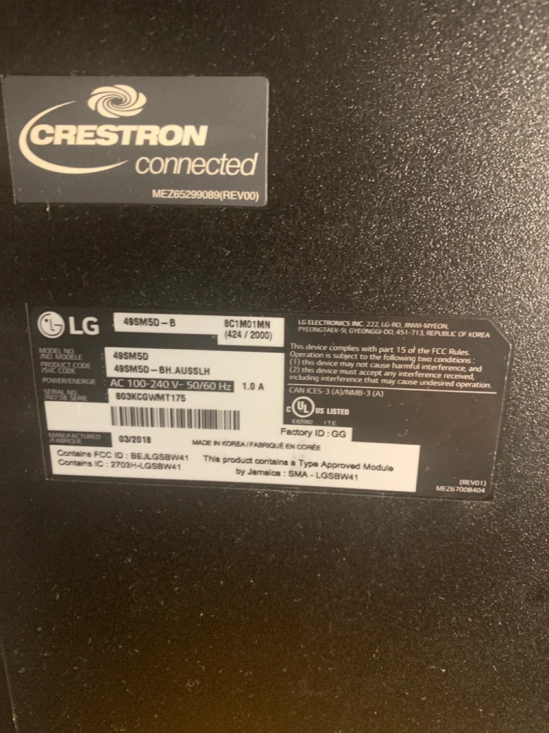 LG 49SM5D-B 49 inch TV image indicator(3)