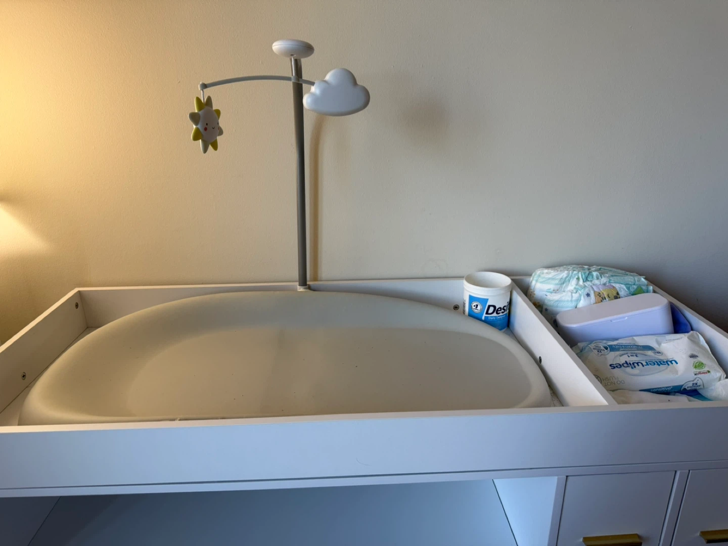 White Baby Changing Table with Drawers & Storage - photo 2