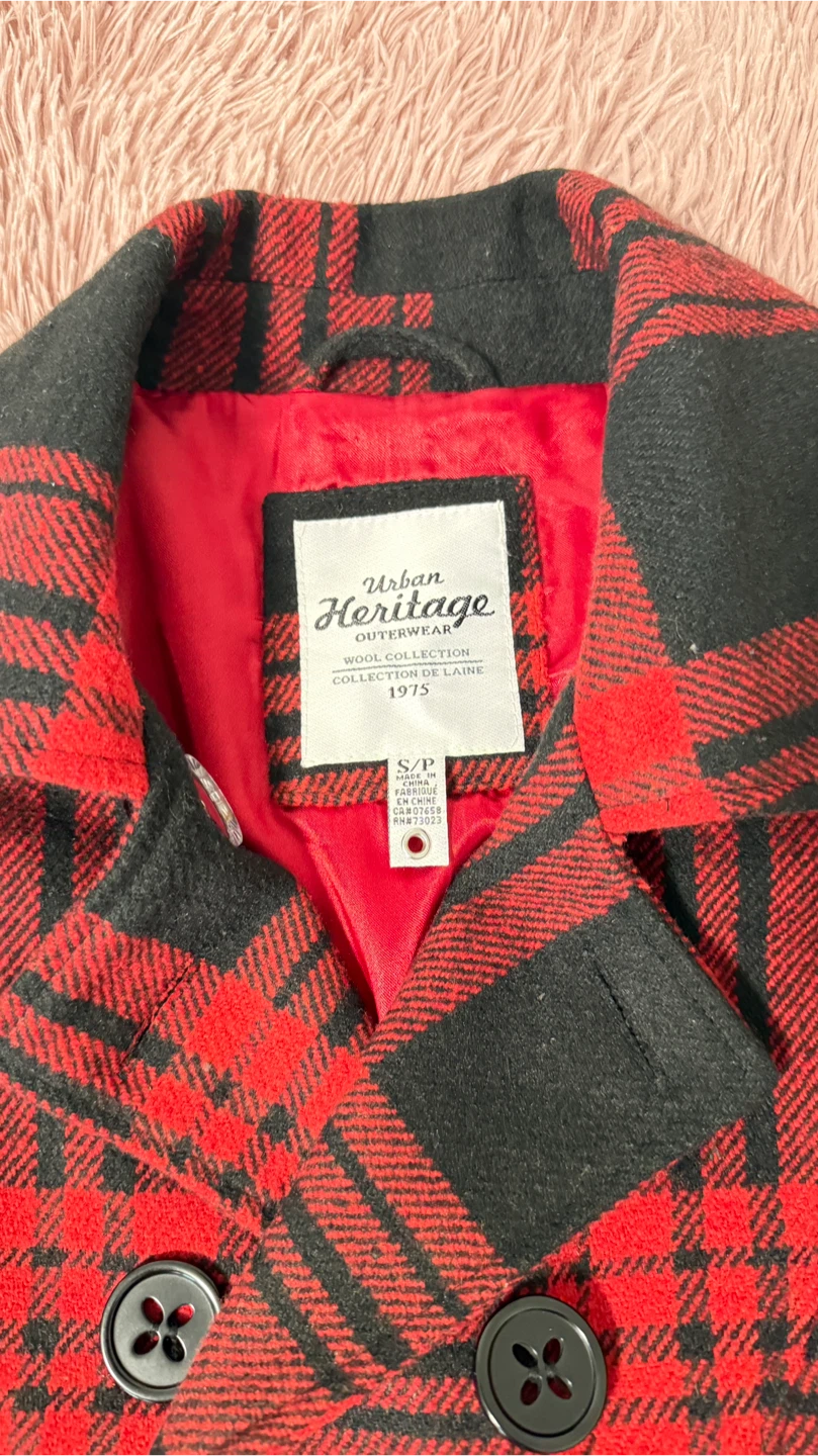 Urban Heritage Plaid Wool Jacket Size S - photo 2