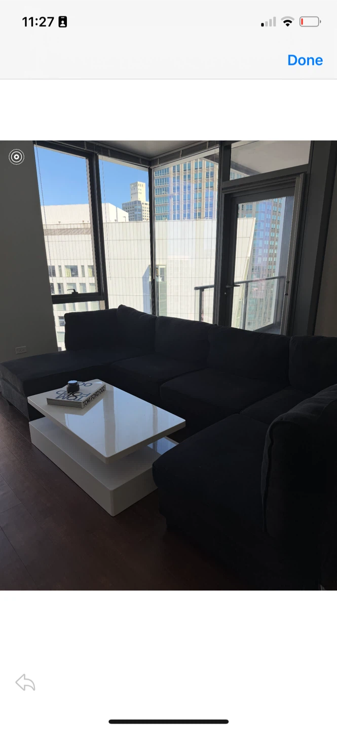 Black Sectional Sofa - photo 2