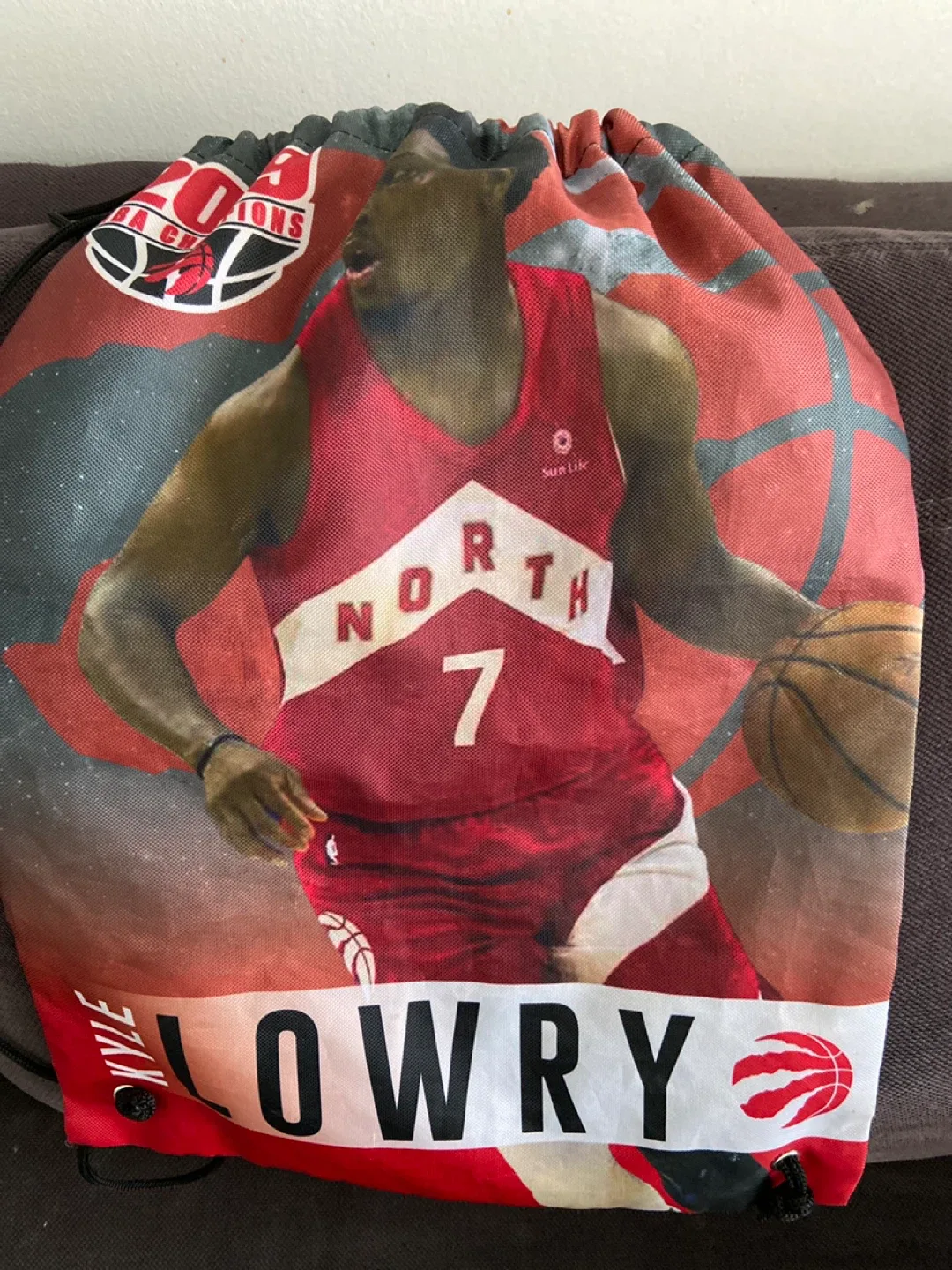 Toronto Raptors Kyle Lowry Drawstring Bag image indicator(2)