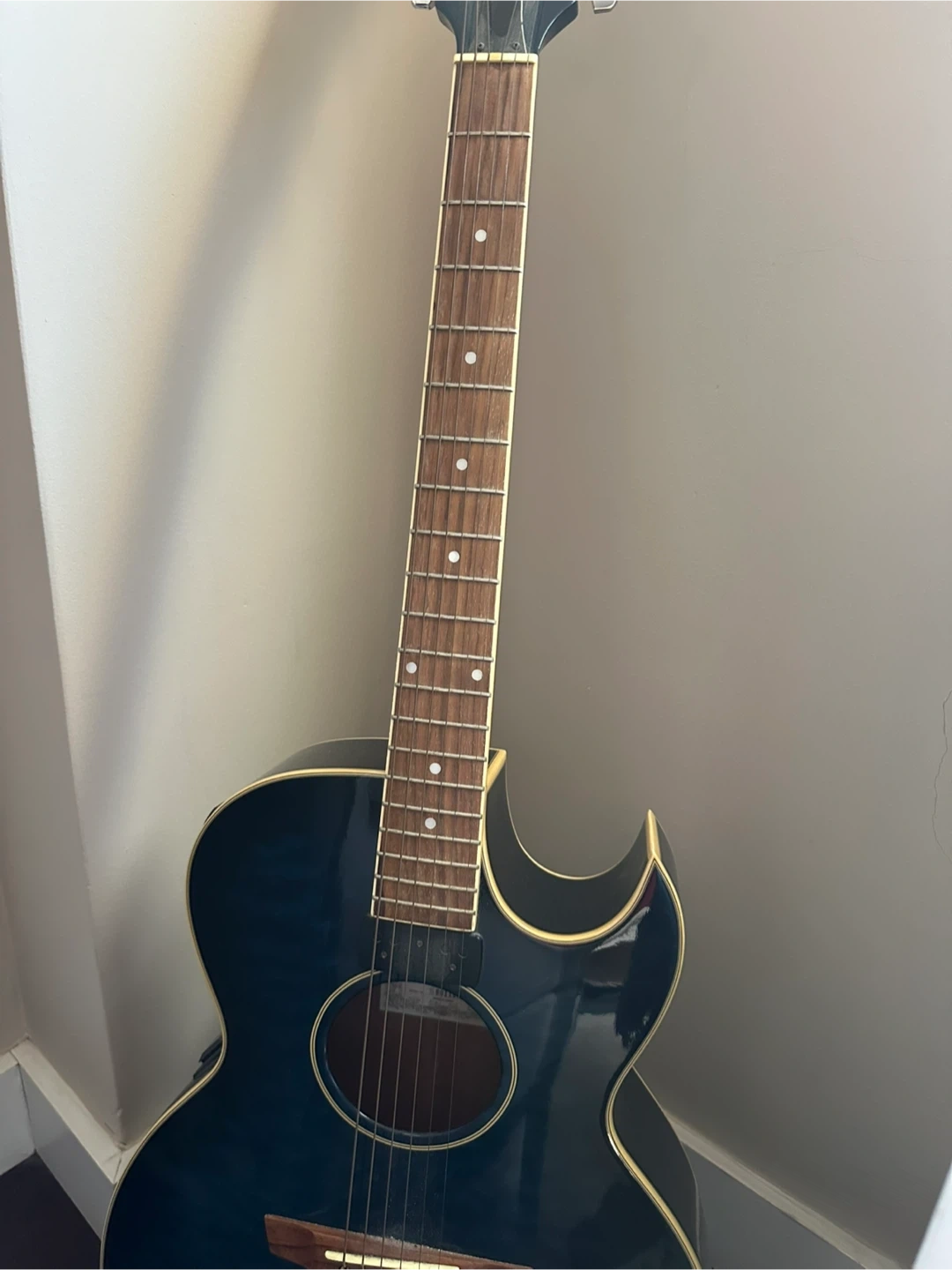Blue Acoustic Guitar