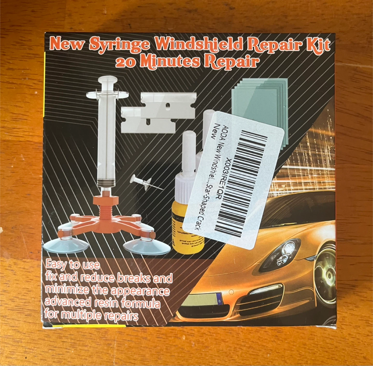 New Syringe Windshield Repair Kit