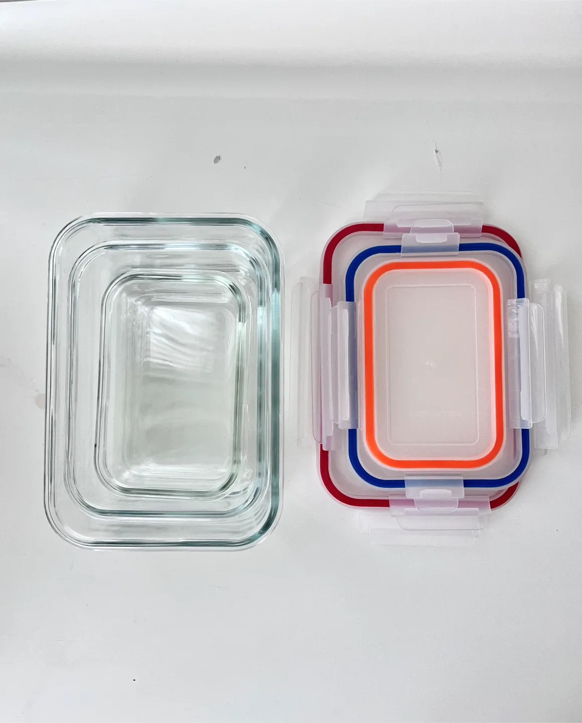 Glass Food Storage Containers – Set of 3 (with lids) image indicator(3)