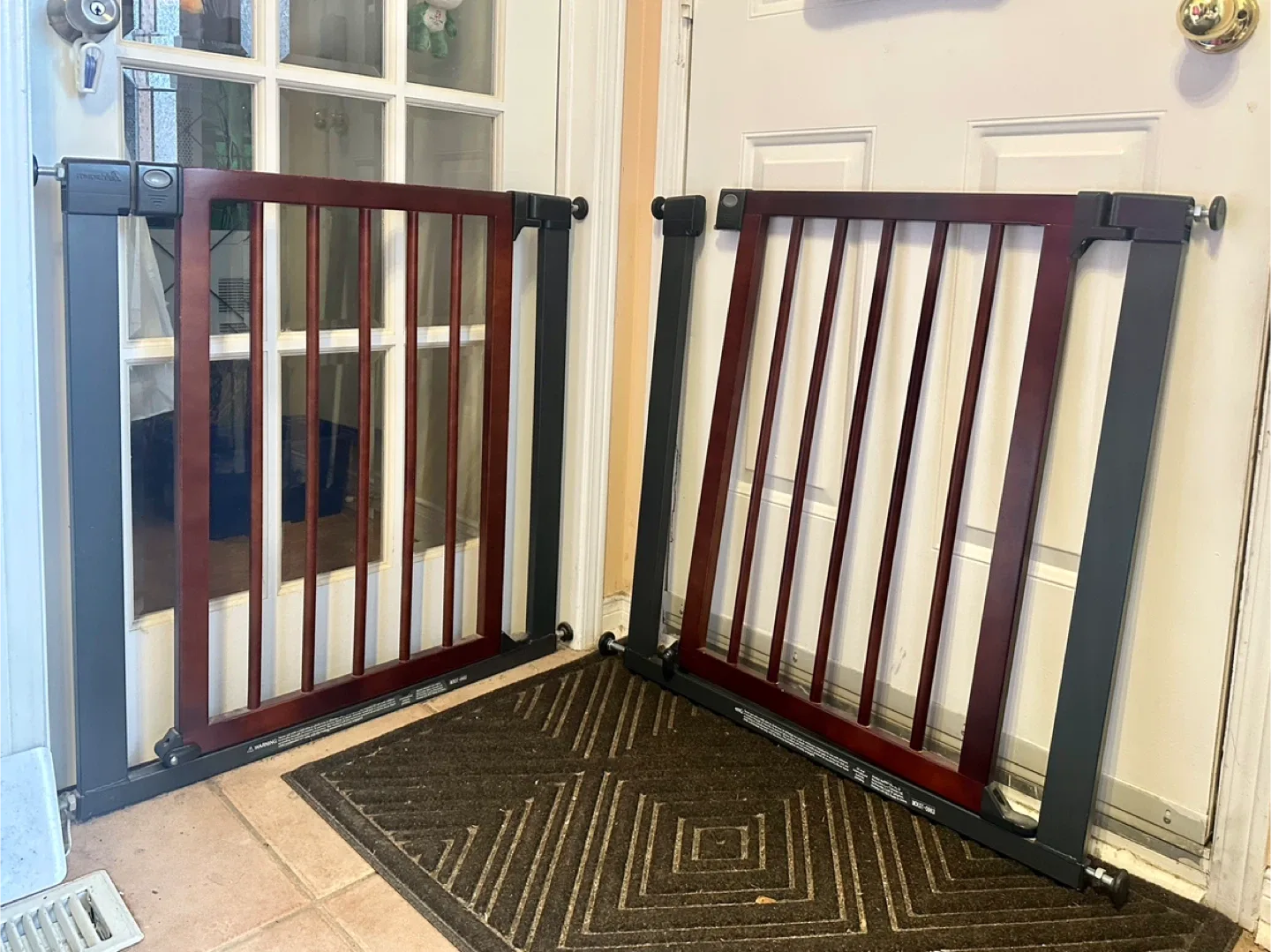 1 or 2 Baby Gate - Wood & Steel