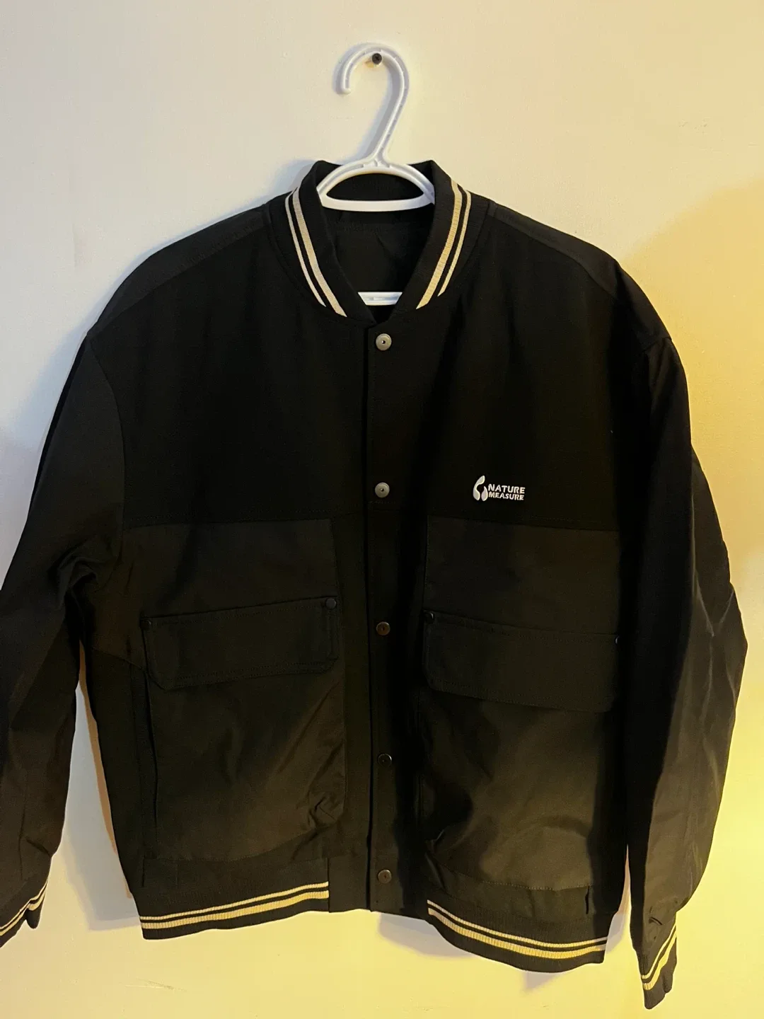 Nature Measure Black Bomber Jacket