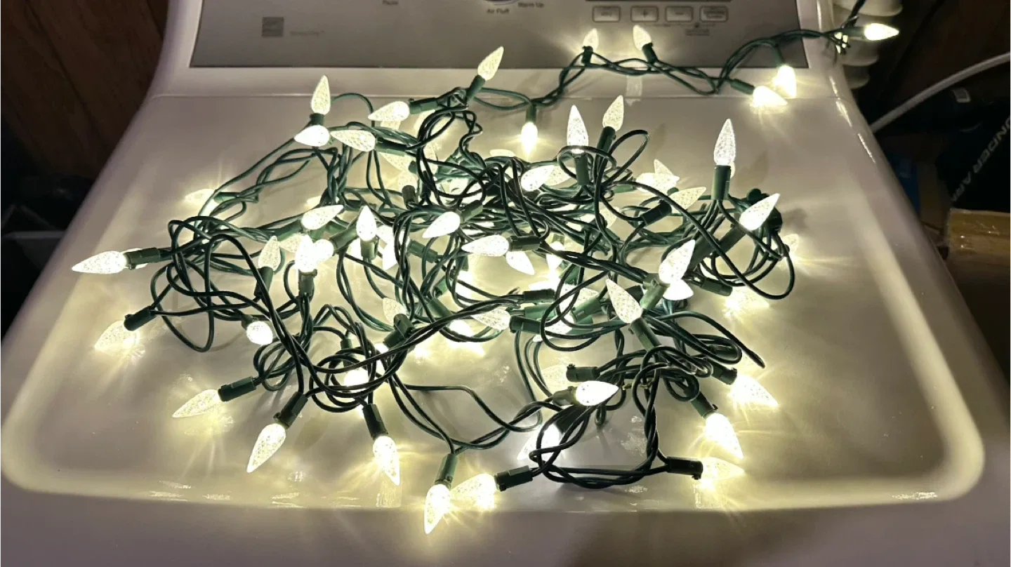 String of Clear Christmas Lights