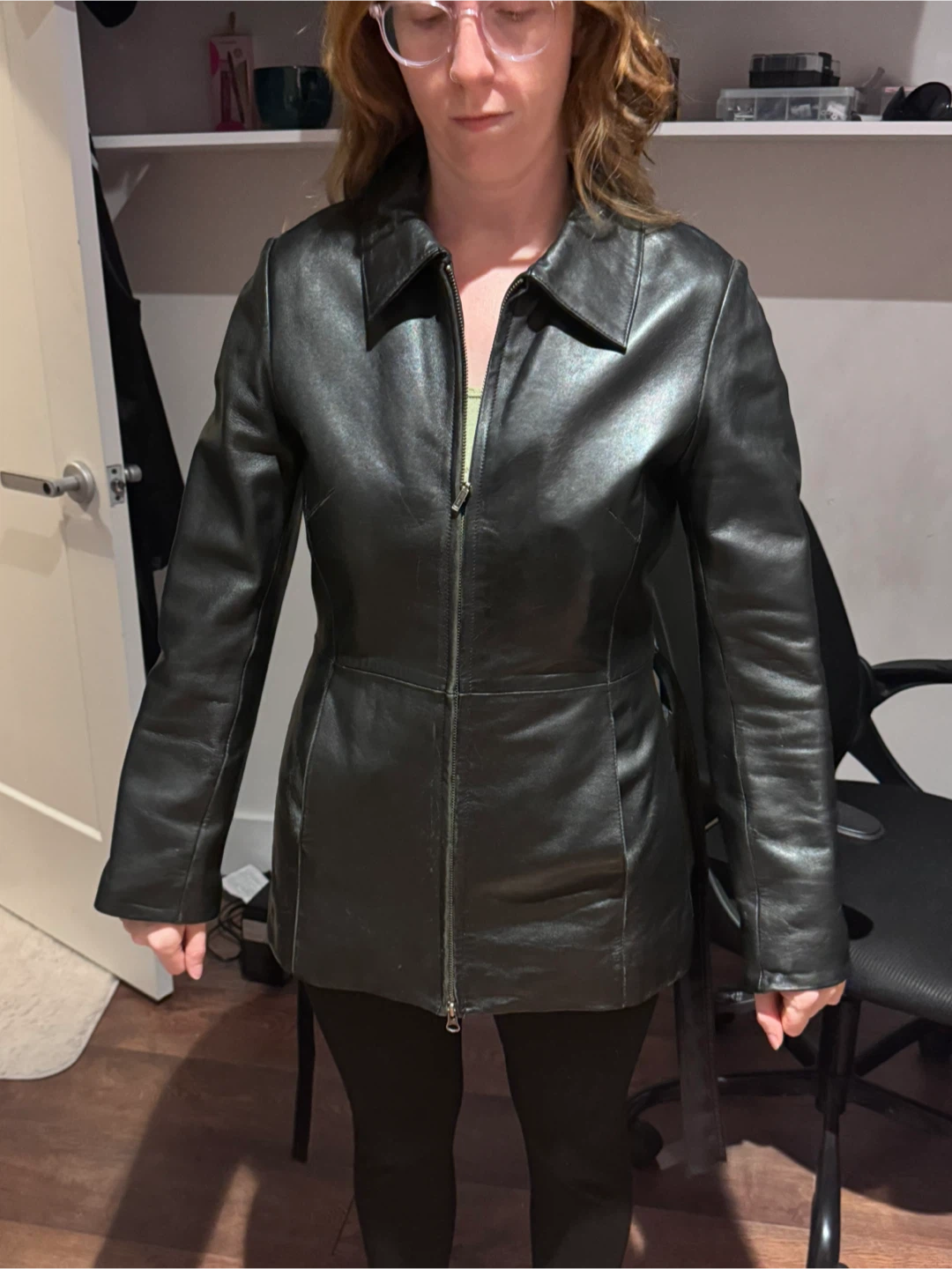 Danier Women's Genuine Leather Mid-Length Jacket - Size P (XS/S)