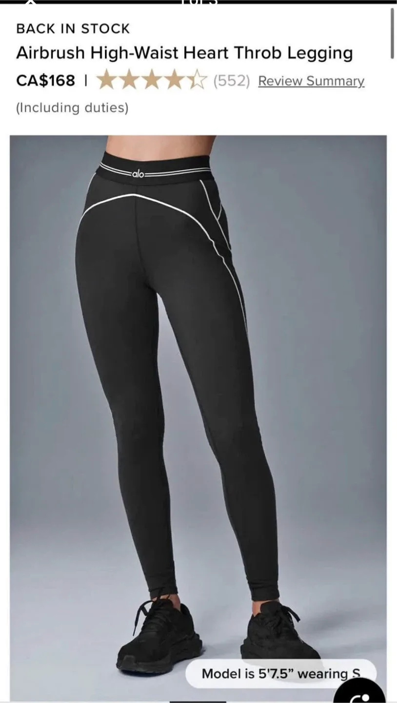 Alo Yoga Airbrush High-Waist Heart Throb Legging