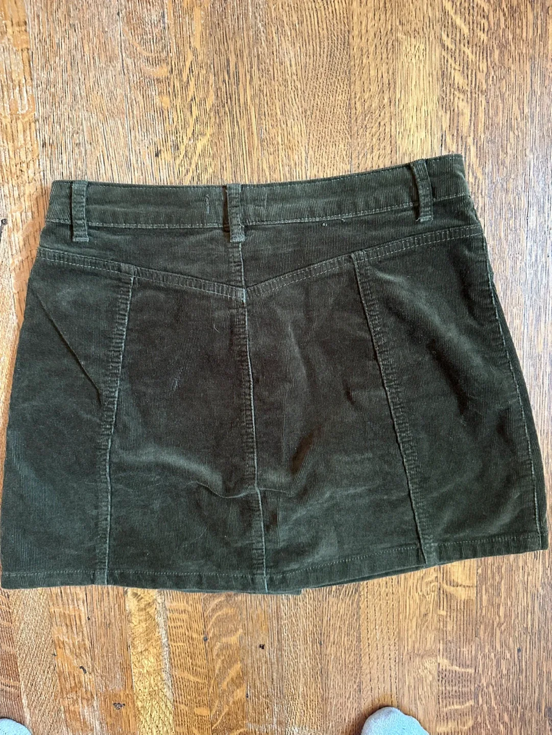 Olive Green Corduroy Mini Skirt image indicator(2)