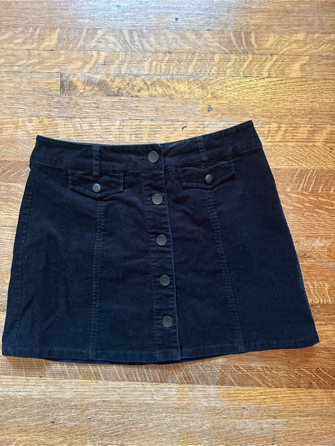 Black Corduroy Skirt