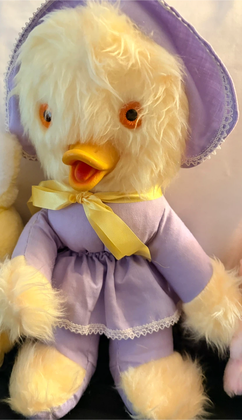 Vintage Plush Easter Toys - Duck and Bunnies - photo 3