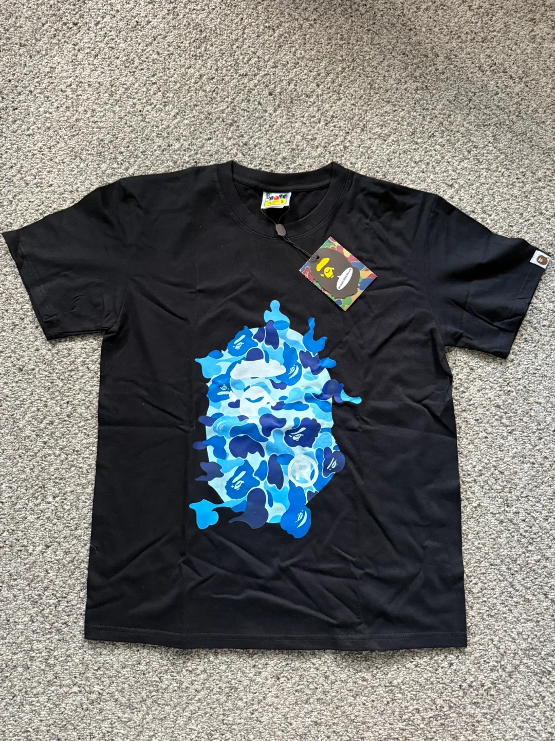 Bape Blue Glitched Graphic T-Shirt image indicator(2)