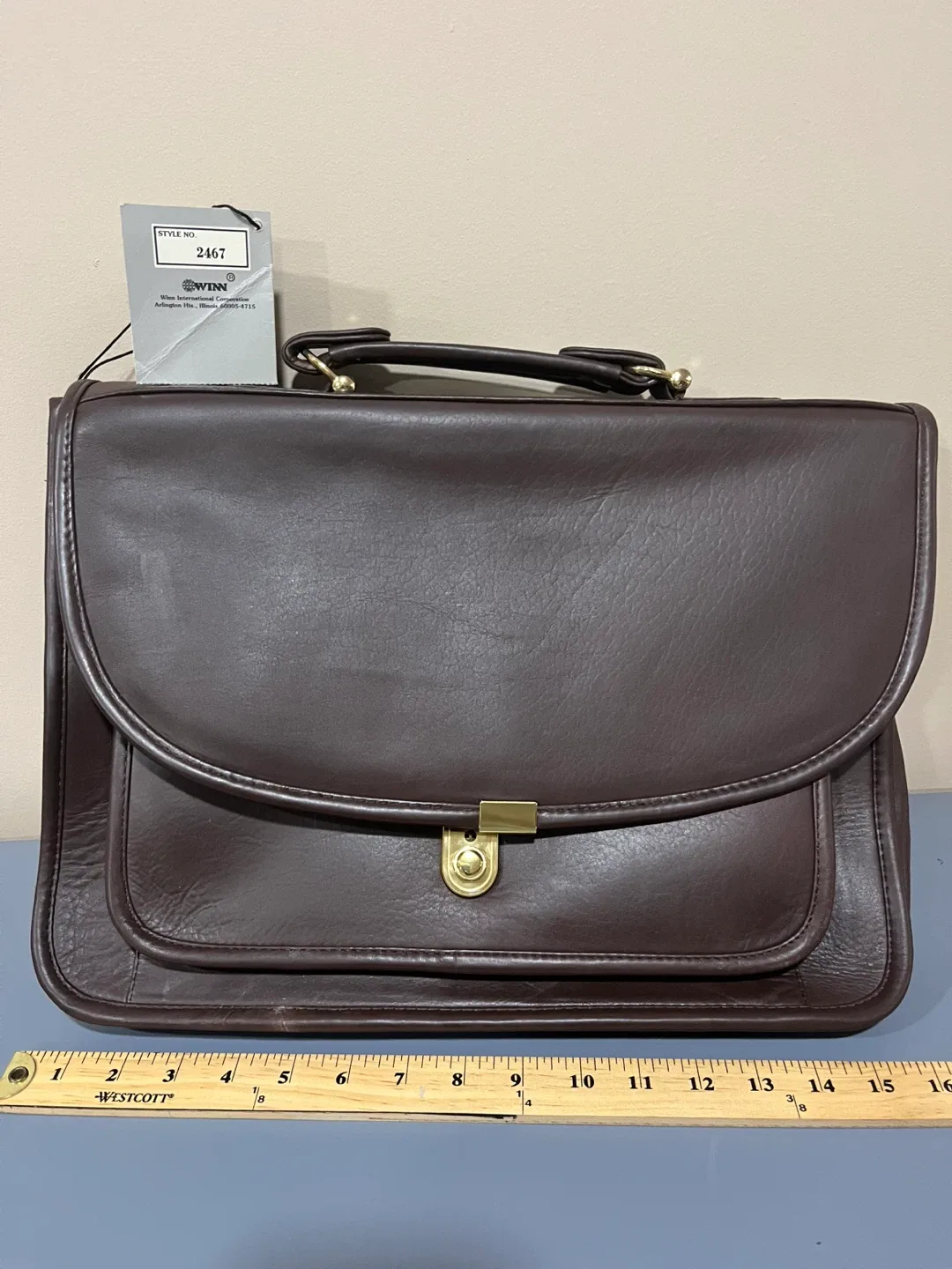 Winn Leather Briefcase - Style 2467