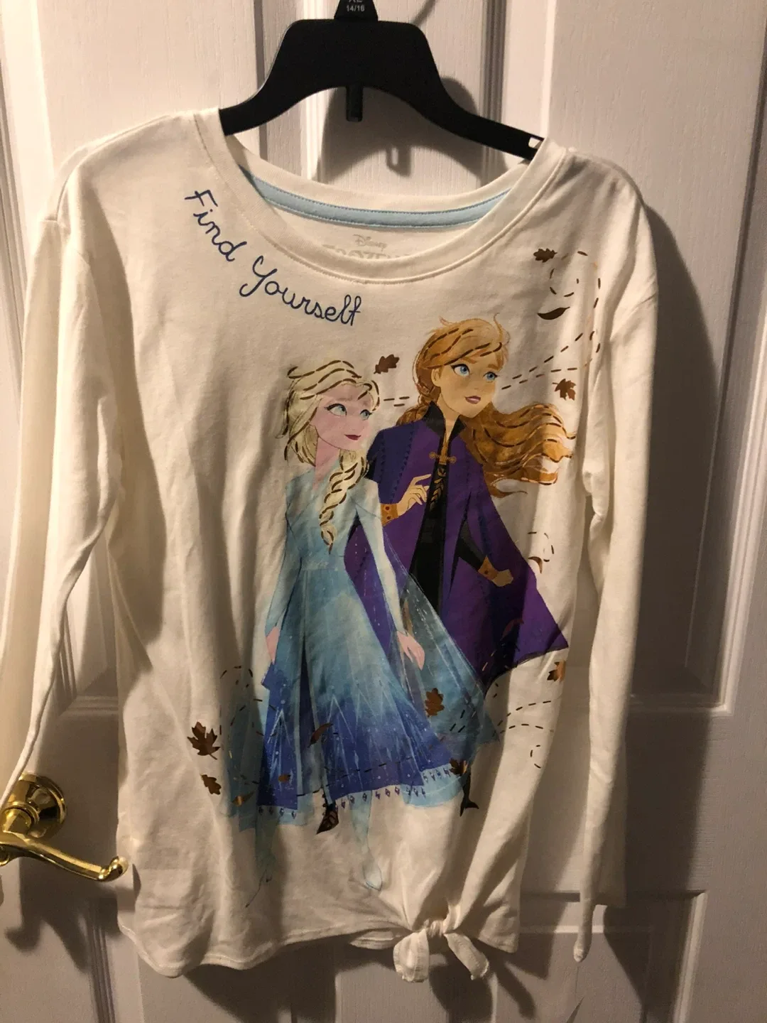 Disney Frozen Elsa & Anna Long Sleeve Shirt, Size 14/16