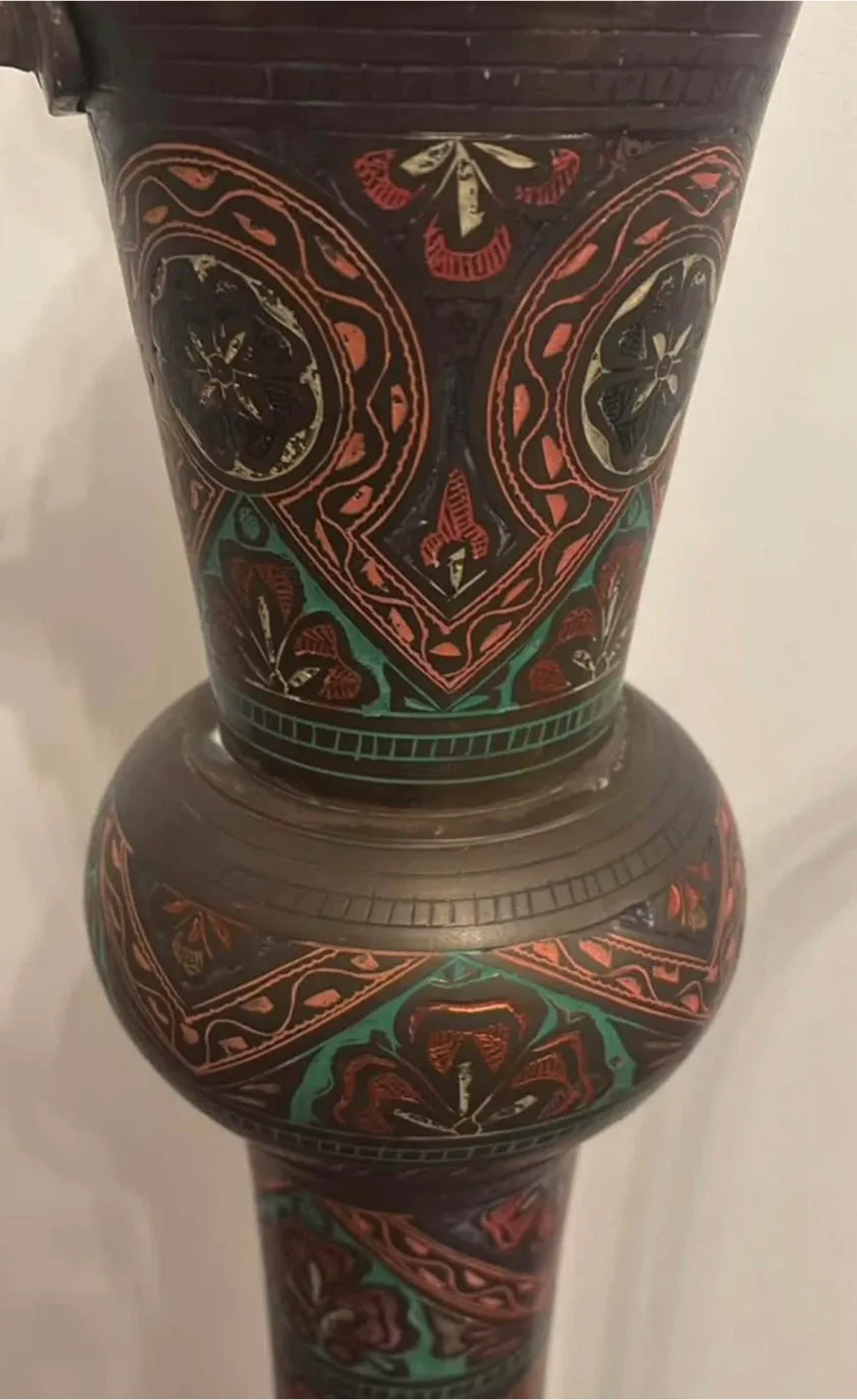 Antique Decorative Oversized Brass Pitchers- Set of 3 image indicator(10)