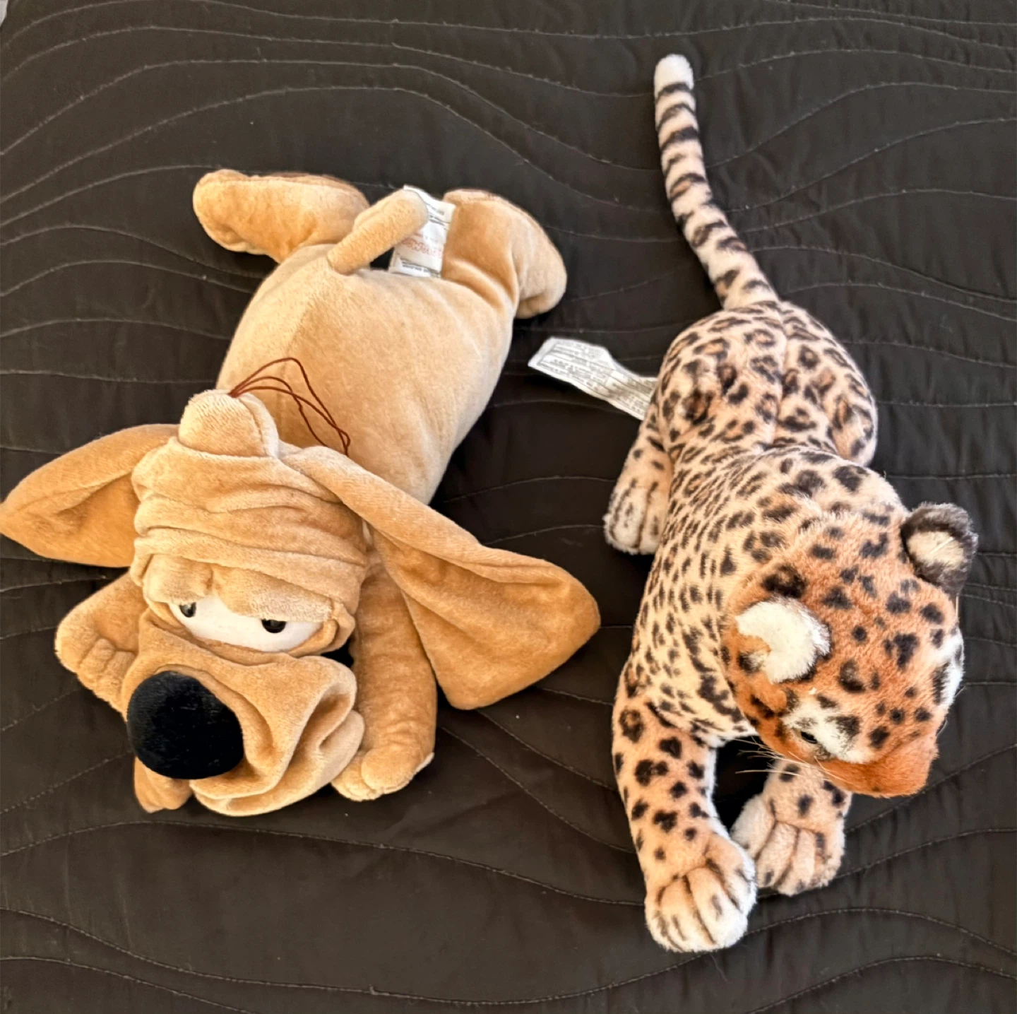 Plush Leopard and Dog Stuffed Animals