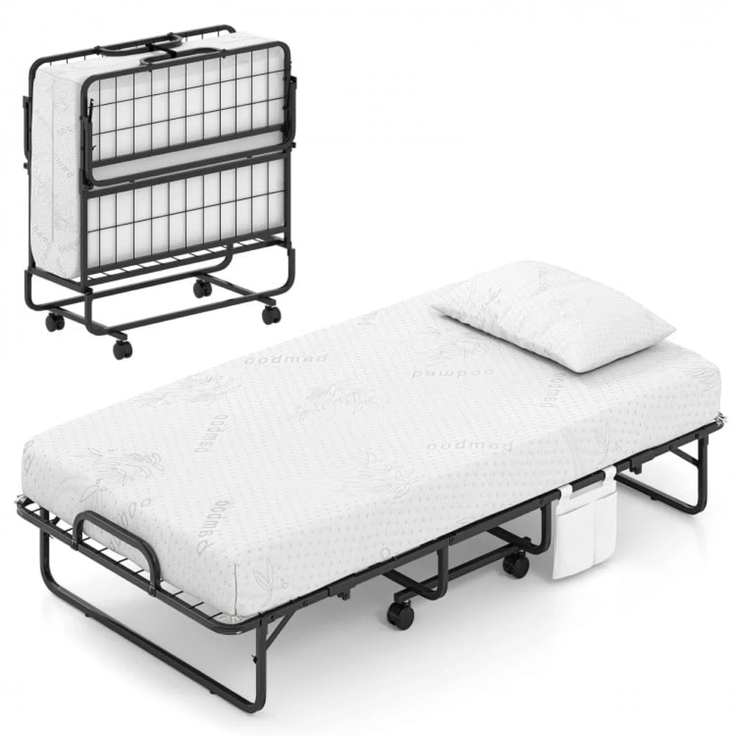 New Twin Folding Bed with 5 Inch Mattress