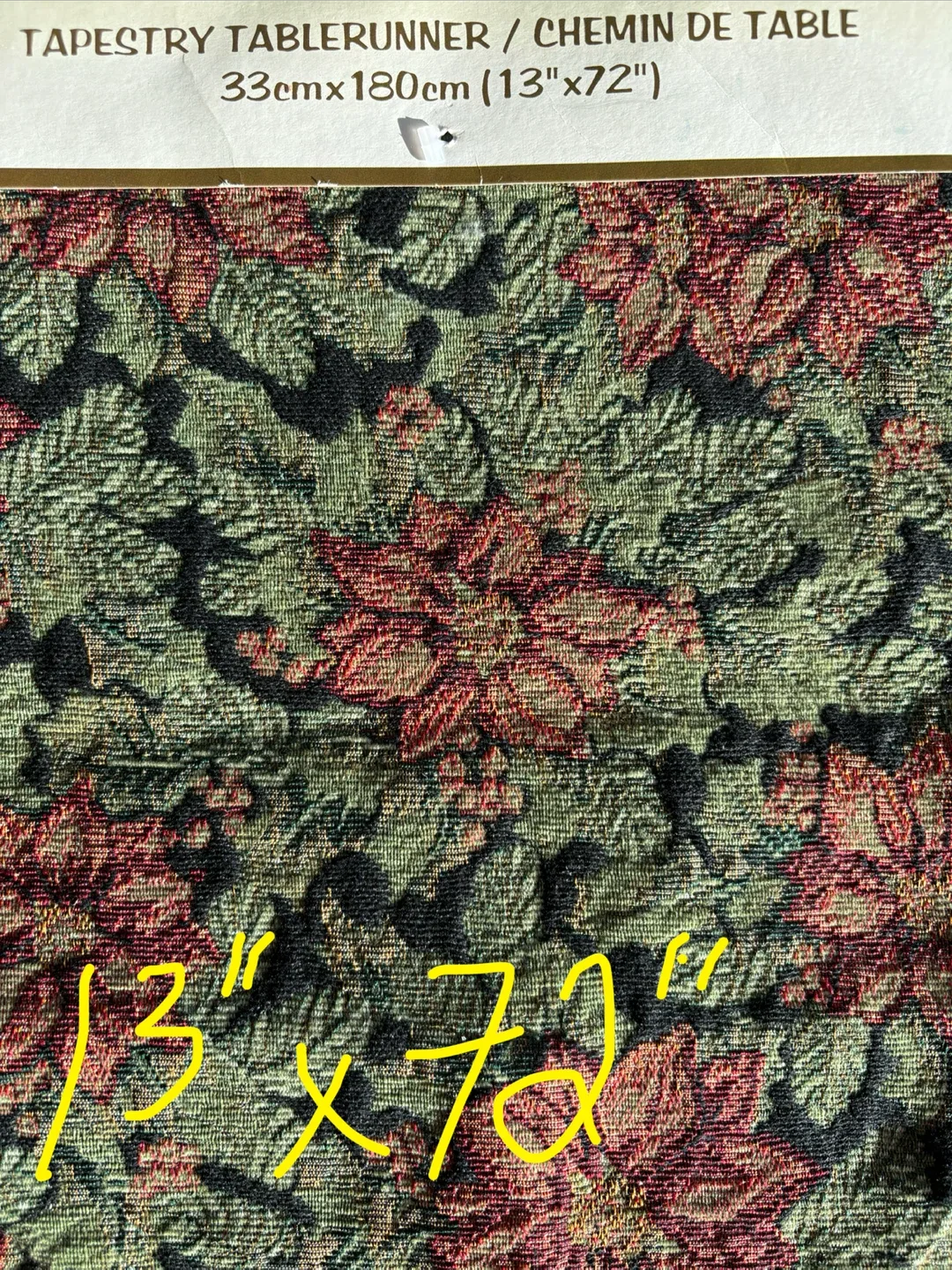 NEW Tapestry Table Runner 13"x72" image indicator(2)