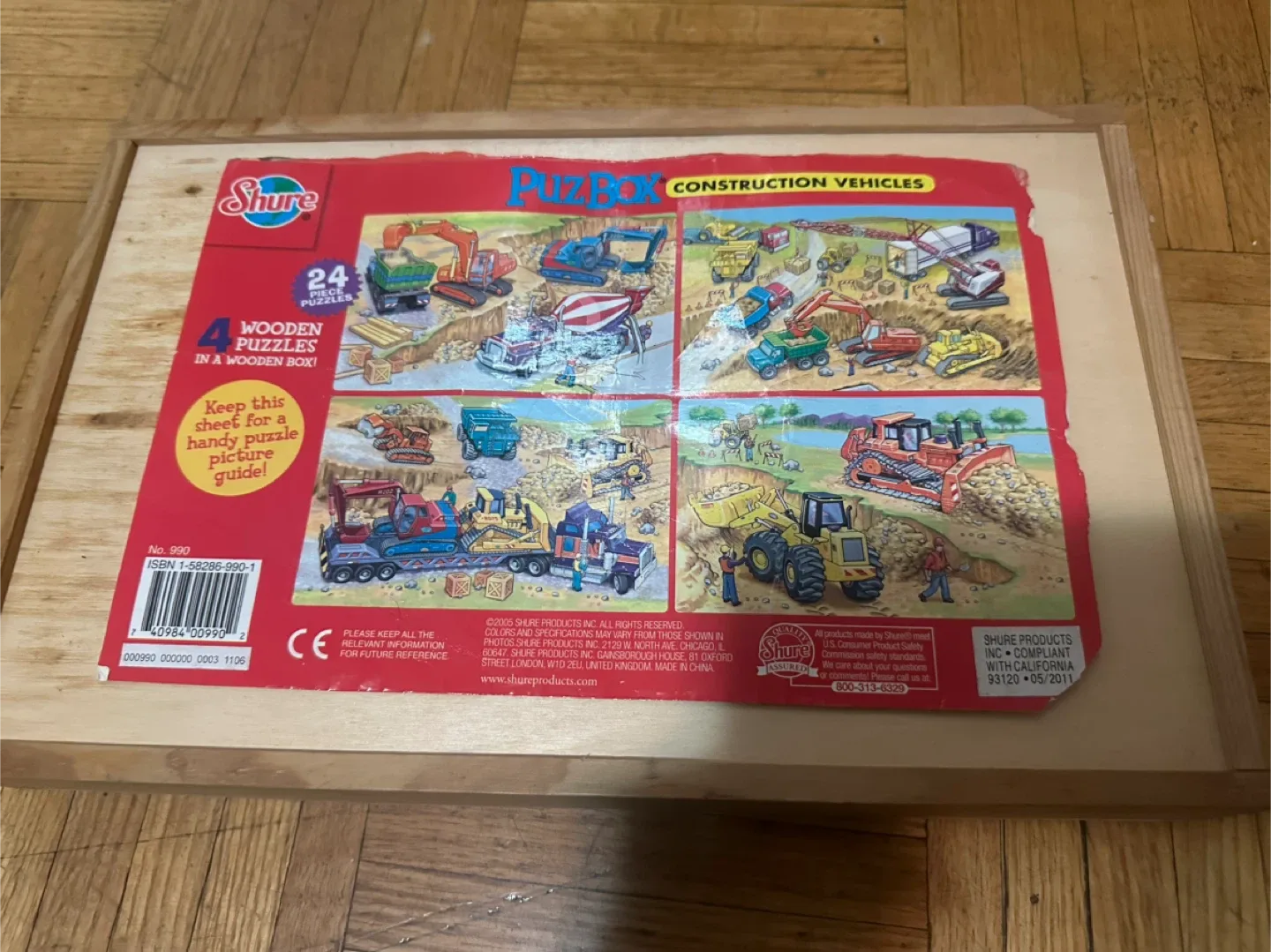 Shure PuzBox Construction Vehicles Puzzle Set
