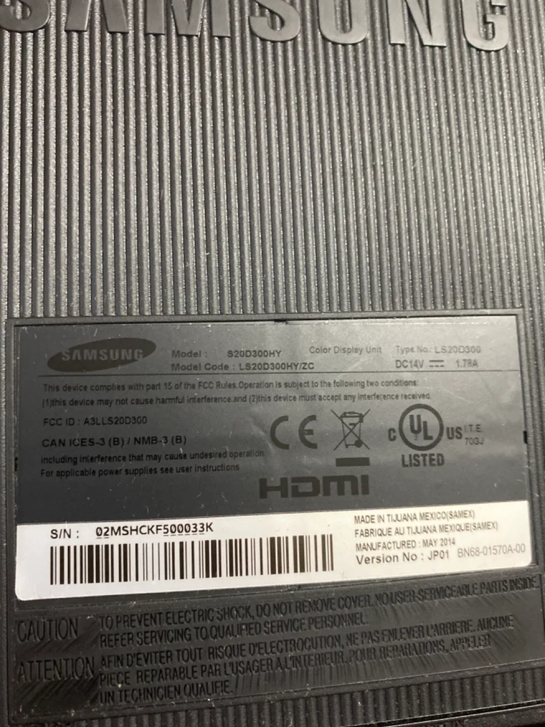 Samsung S20D300HY 20" LED Monitor image indicator(3)