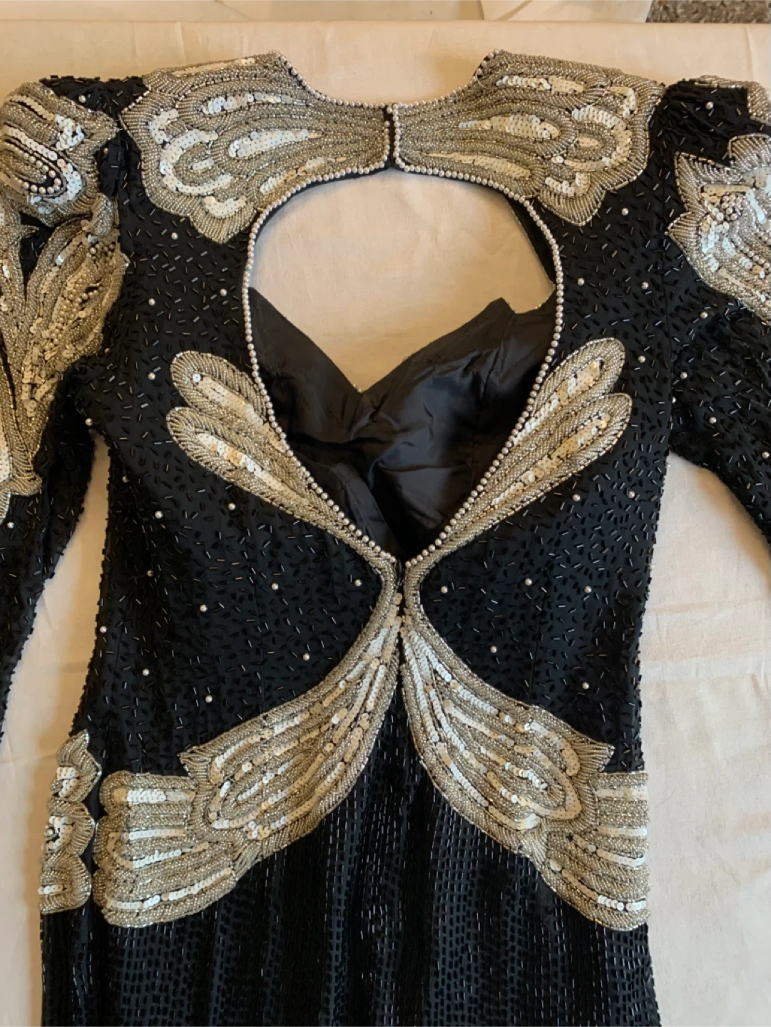 Vintage Black Beaded Dress - photo 4