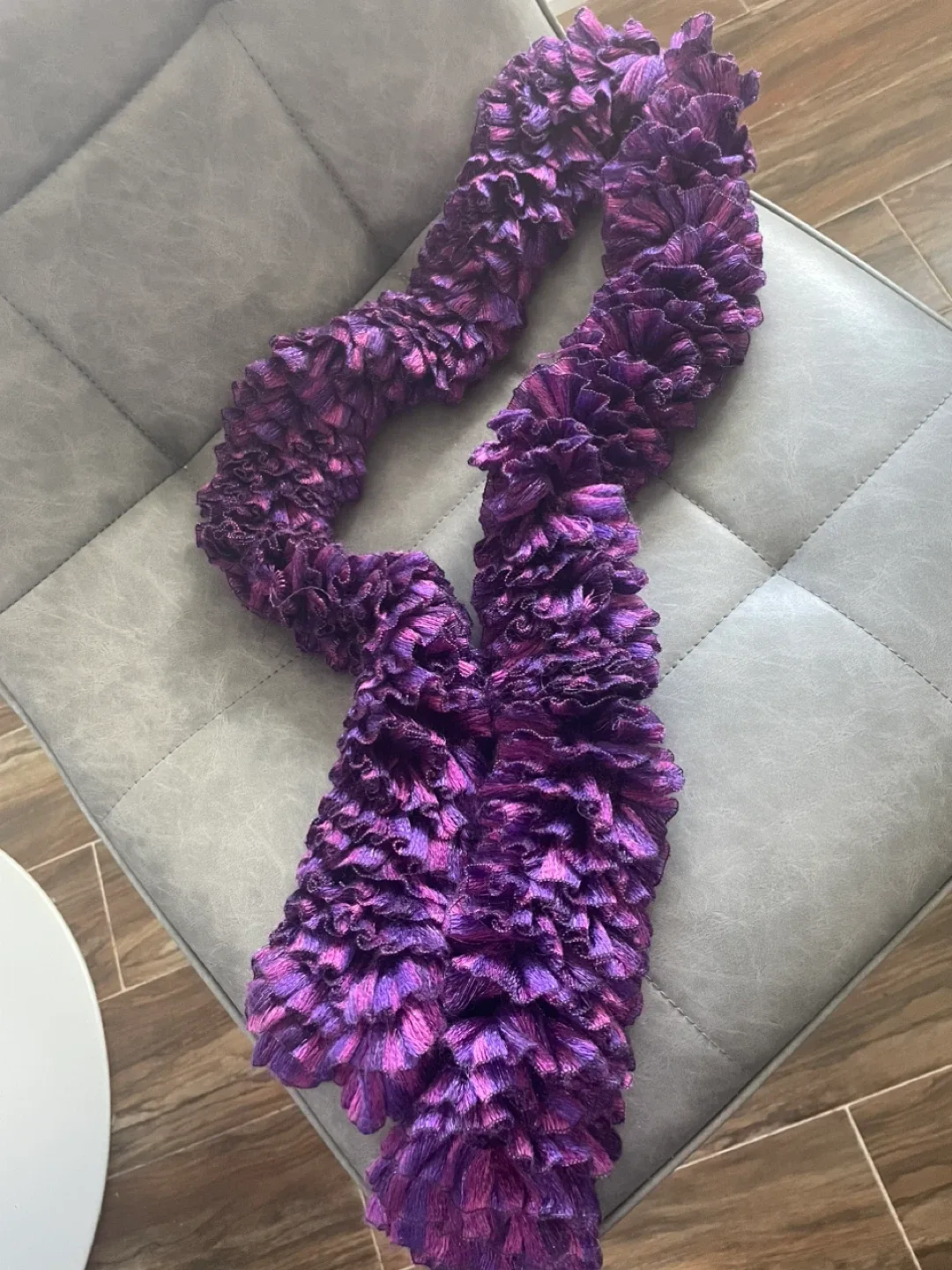 Purple Ruffle Scarf