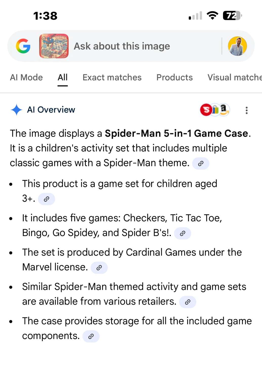 Spider-Man 5-in-1 Game Case Set, Ages 3+ - photo 2
