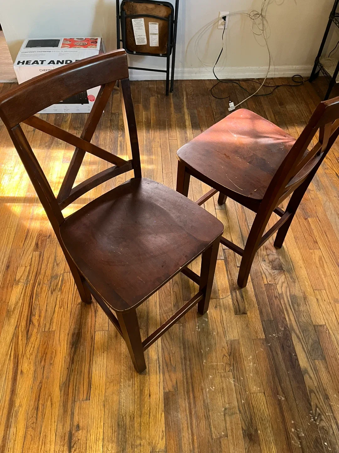 Wooden Bar Stools - Set of 2 image indicator(3)