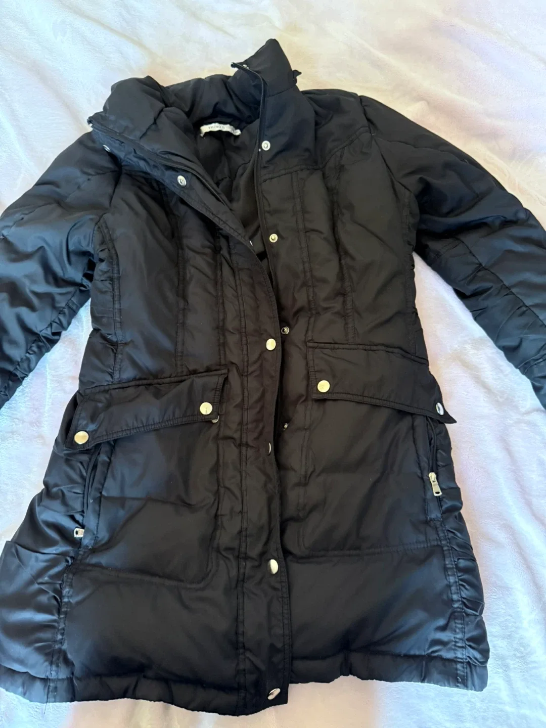 Rickis Black Puffer Coat