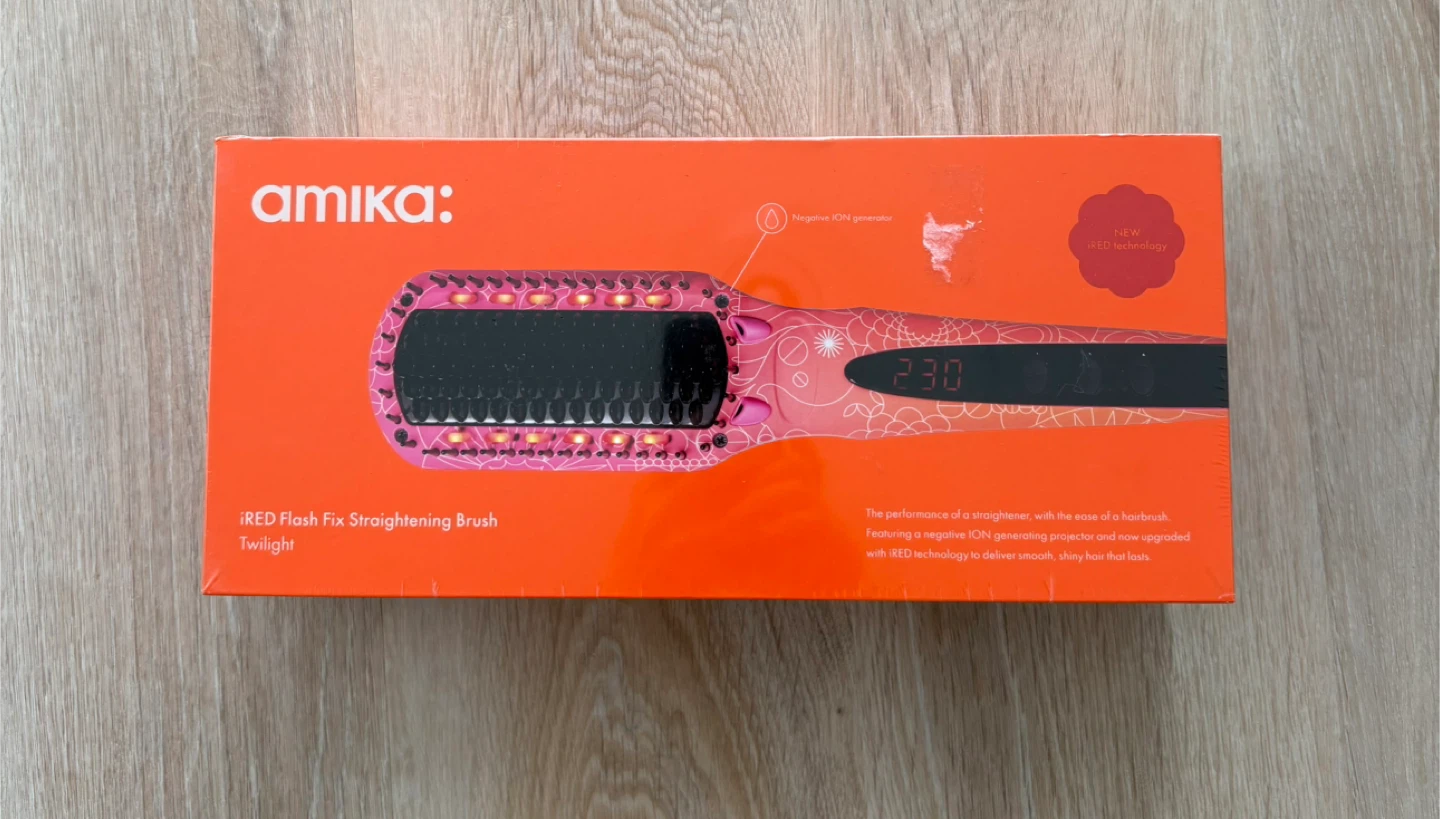 New Amika iRED Flash Fix Straightening Brush Twilight