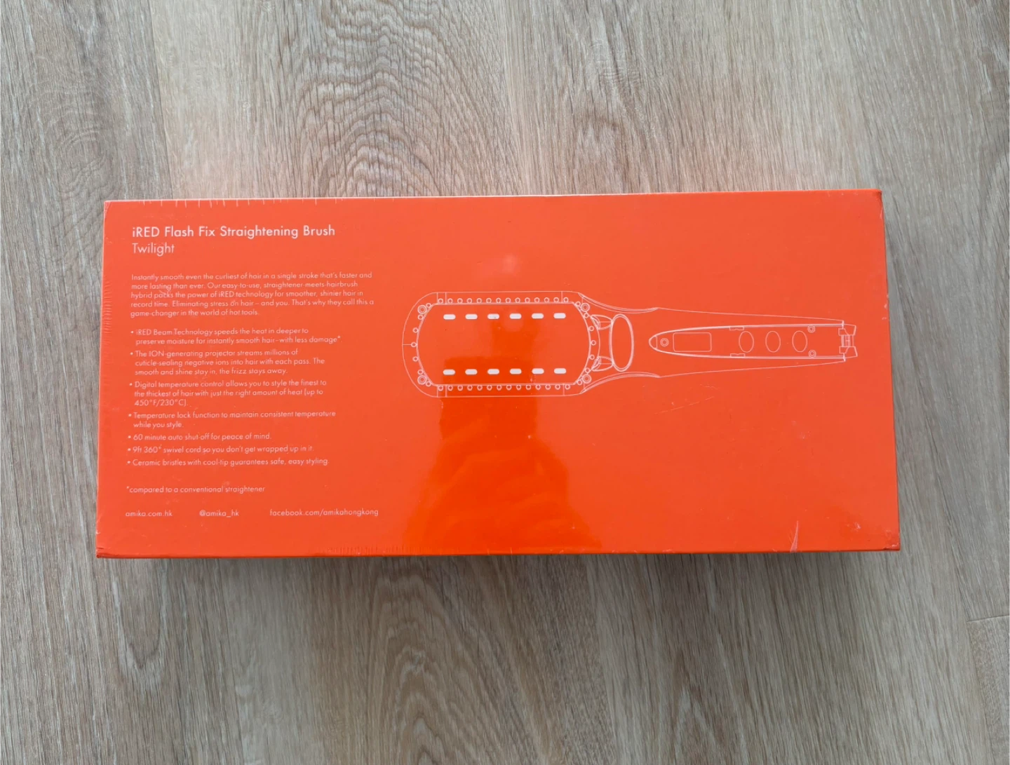 New Amika iRED Flash Fix Straightening Brush Twilight - photo 3