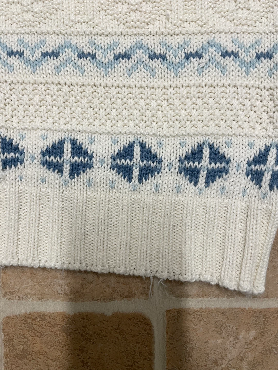 METRO Cream & Blue Patterned Sweater - photo 5