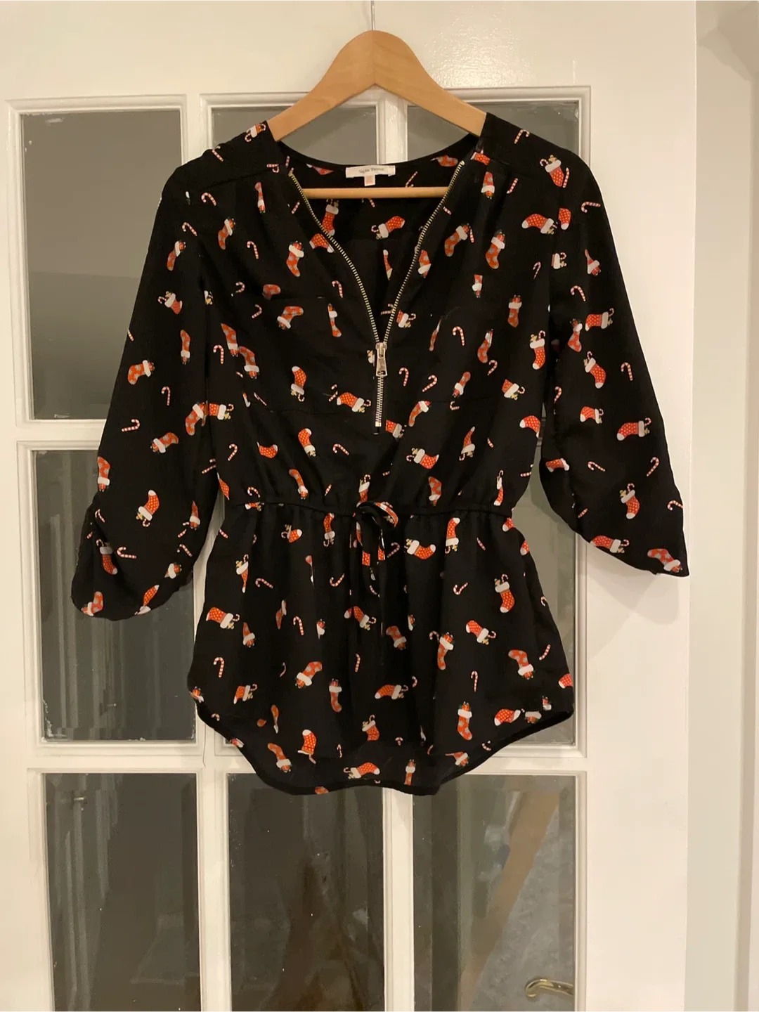 Christmas Print Blouse