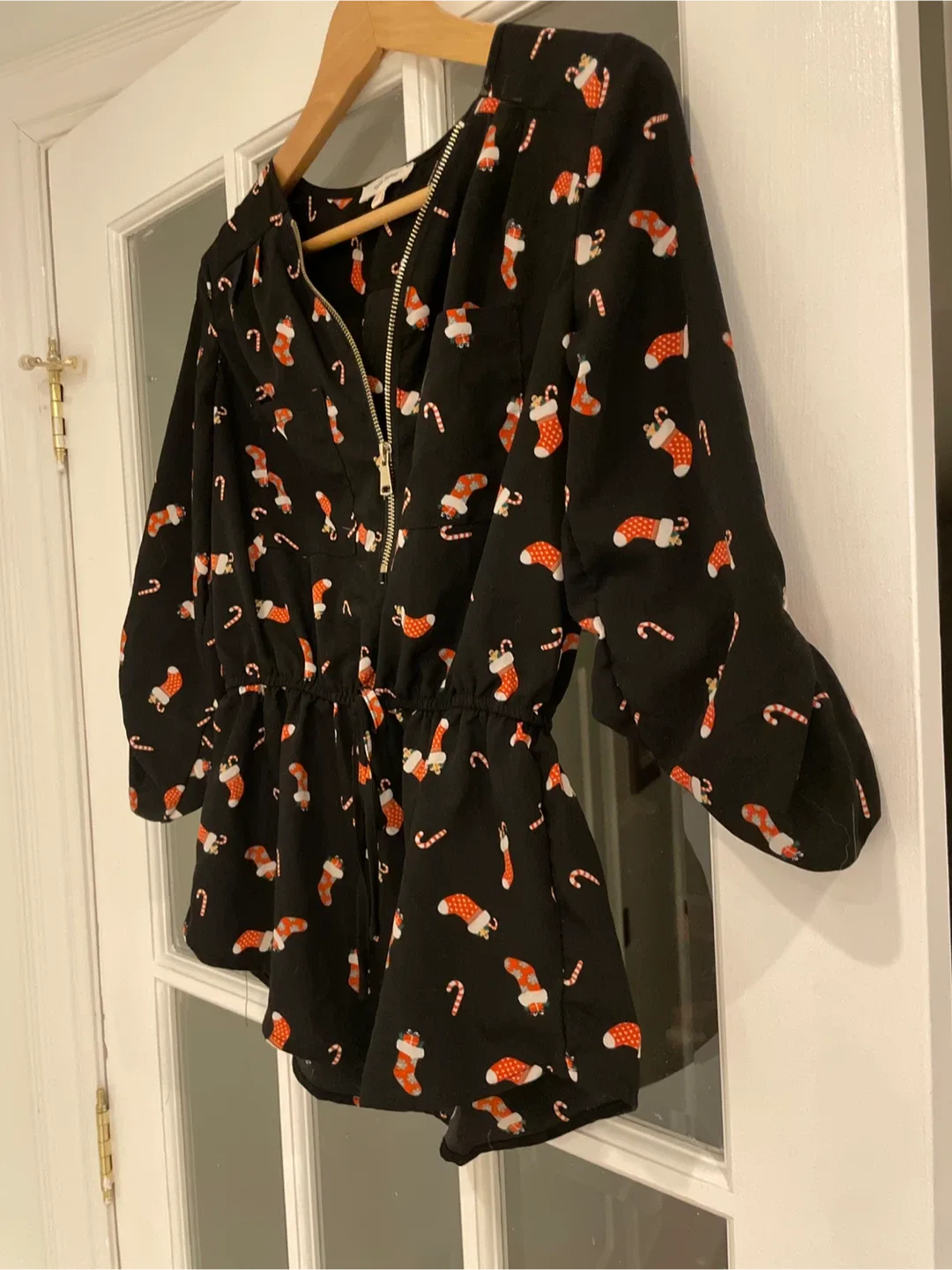 Christmas Print Blouse image indicator(2)