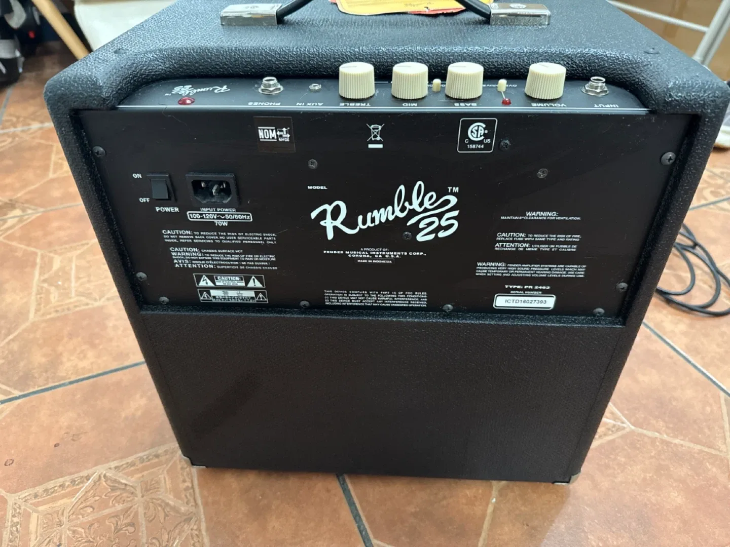 Fender Rumble 25 Bass Amplifier image indicator(3)