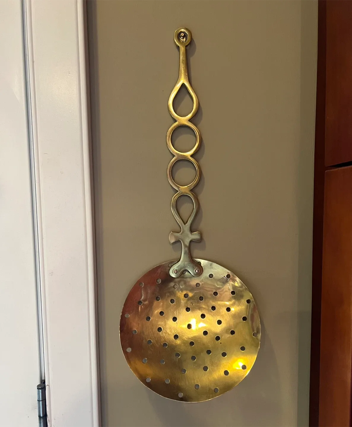 Vintage Brass Skimmer/Strainer Decor