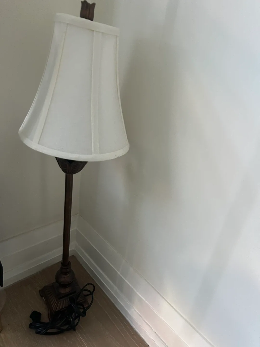 Floor Lamp with White Shade